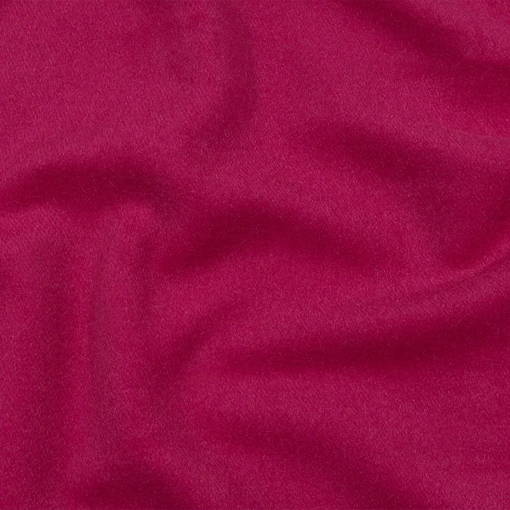Image of Balenciaga Italian Magenta Brushed Blended Camel Hair Twill Coating