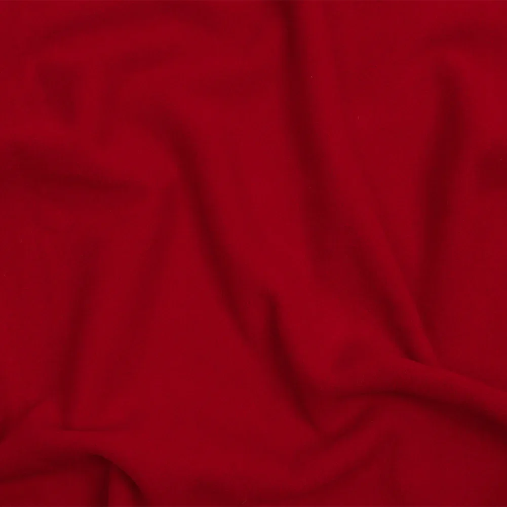 Image of Wool and Cashmere Coating Made in Italy - Poppy Red - Alberini Collection