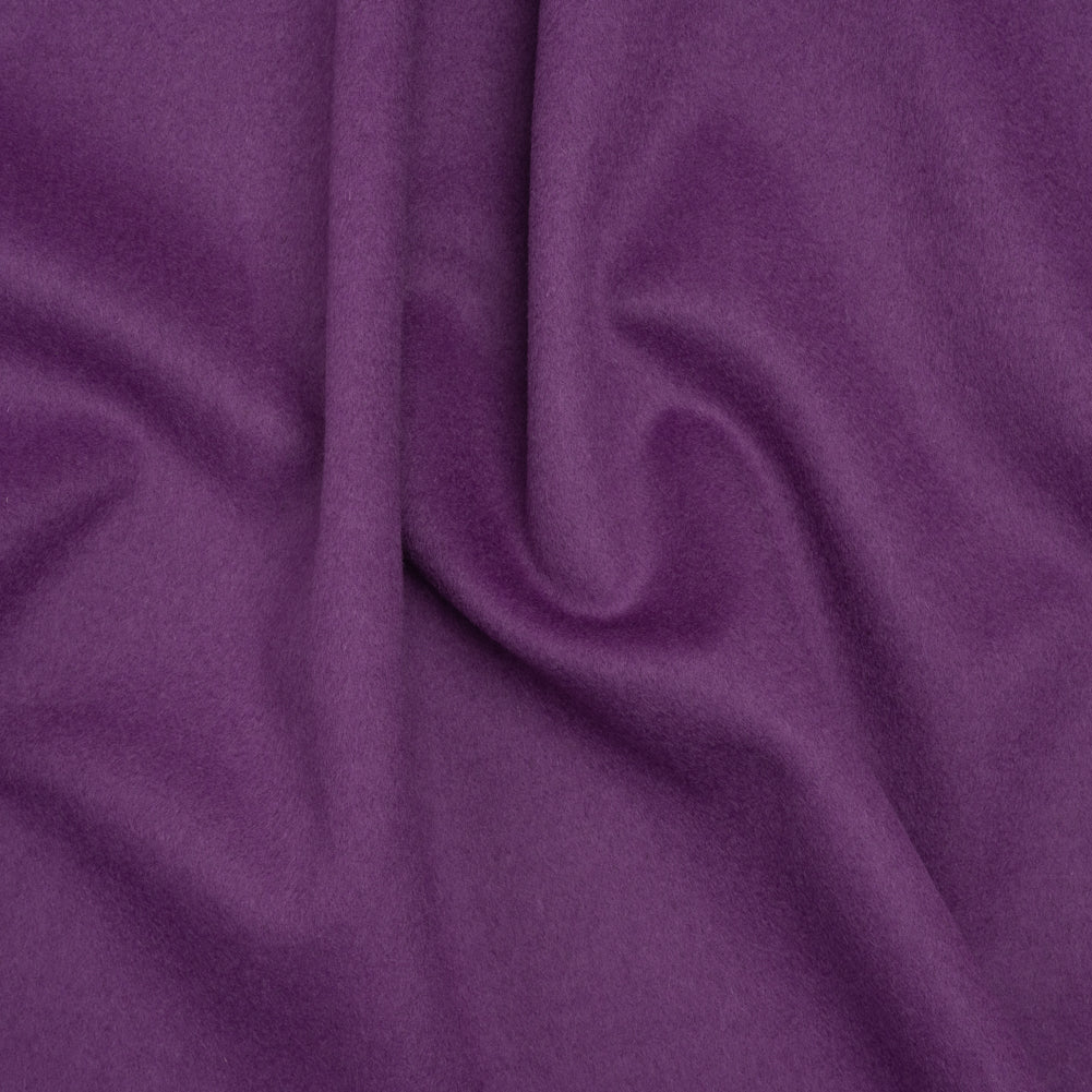 Image of Brushed Lightweight Wool Blend Coating - African Voilet - Ellamar Collection