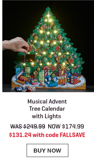Musical Advent Tree Calendar with Lights