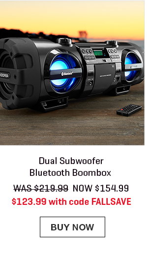 Dual Subwoofer Bluetooth Boombox
