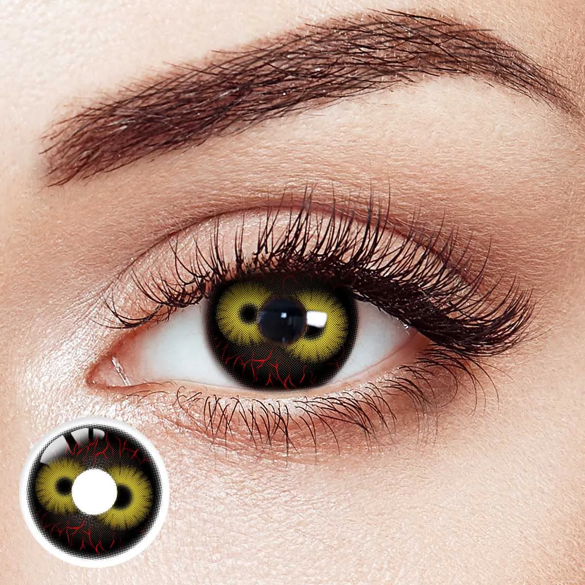Venom Twins Black Costume Yearly Contact Lenses | 2 Pcs