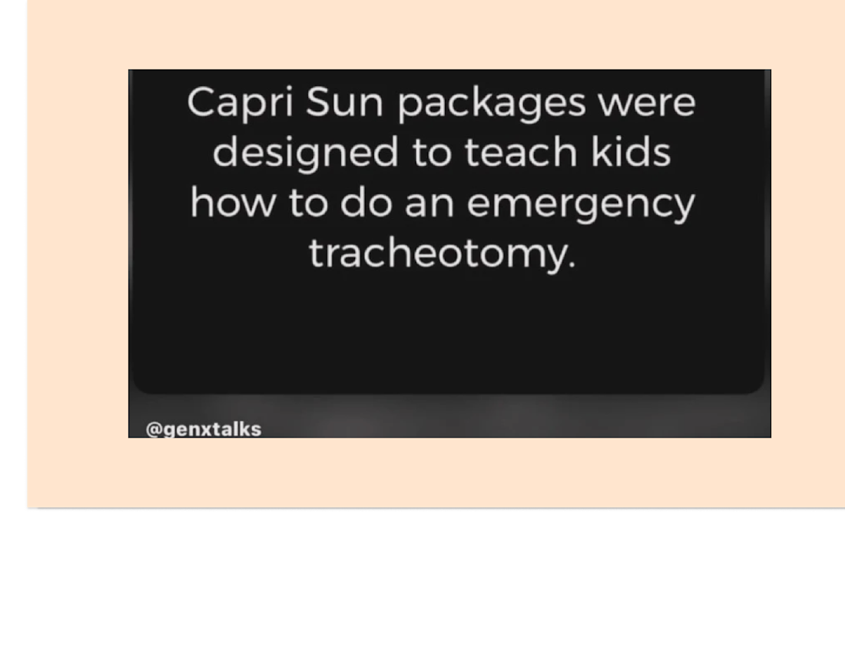 capri sun pouch emergency tracheotomy