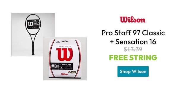 Wilson (logo) Pro Staff 97 Classic + Sensation 16 | Free String instead of $13.39 | Shop Wilson