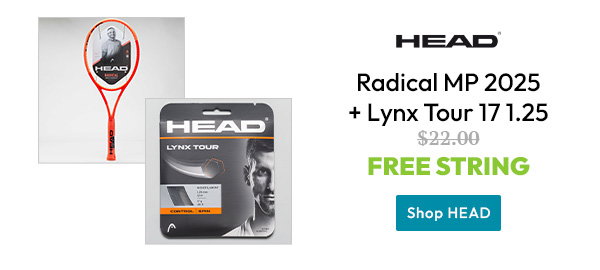 HEAD (logo) Radical MP 2025 + Lynx Tour 17 1.25 | Free String instead of $22.00 | Shop HEAD