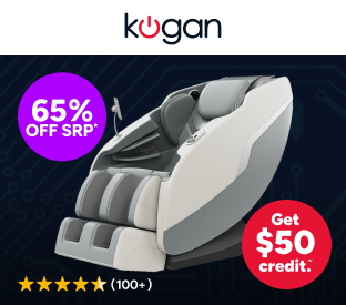 Kogan TheraSoothe Zero-Gravity Massage Recliner Chair (Grey) Product Image