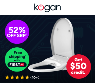Kogan Auto-Open Ultra-Slim Wash & Dry Bidet Product Image