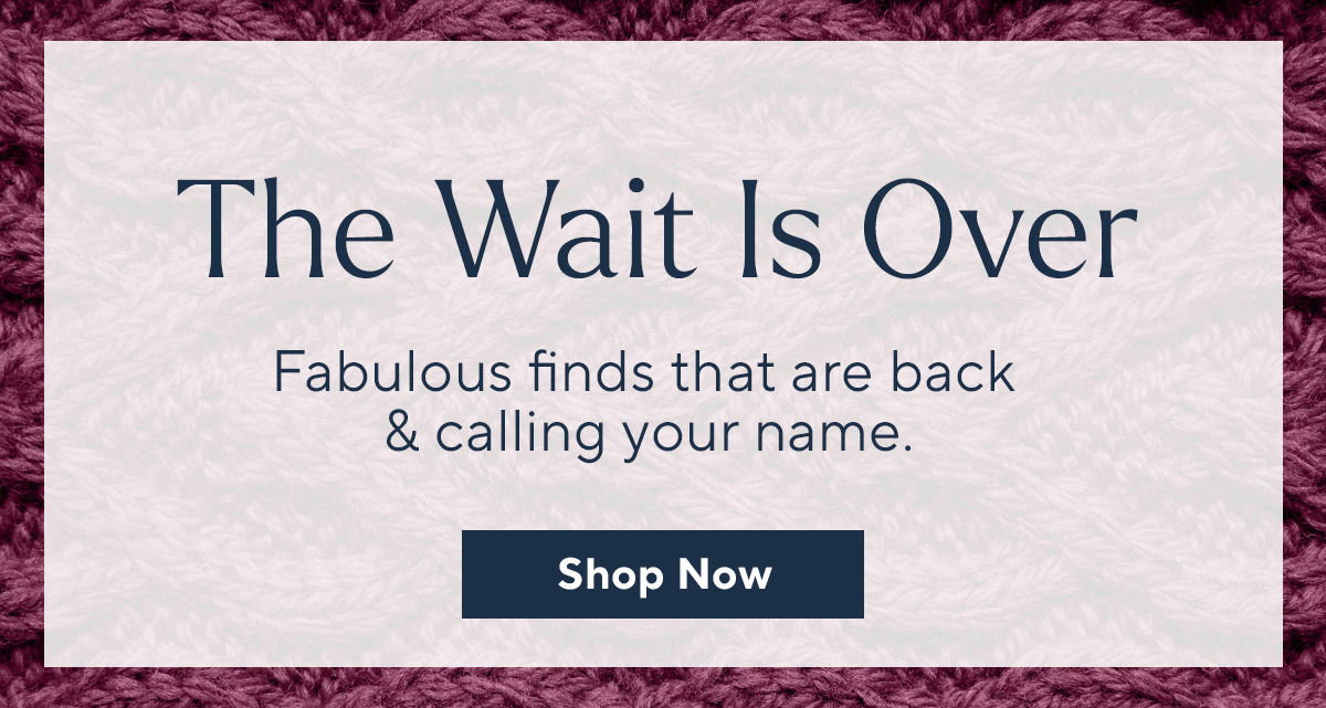 It's Back in Stock