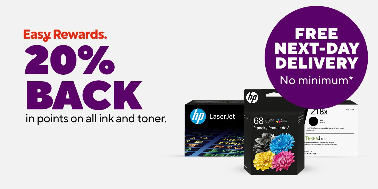 20% Back in Points on all ink & toner.