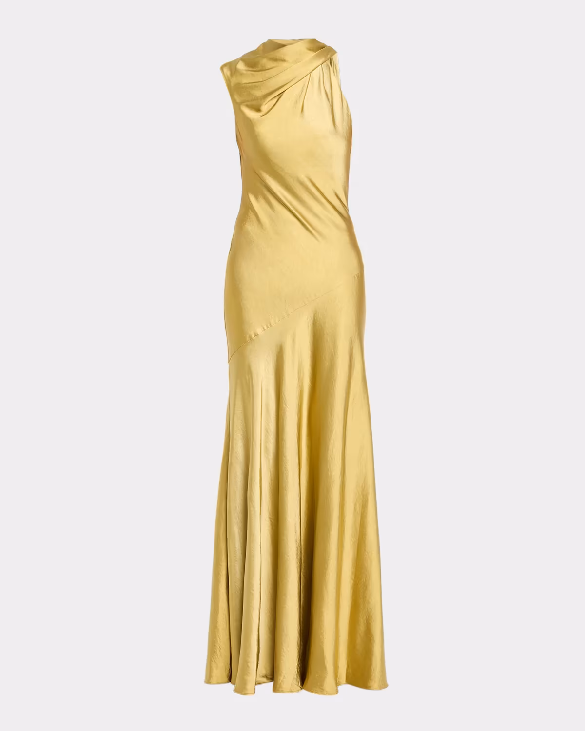 Liquid Satin Draped Gown
