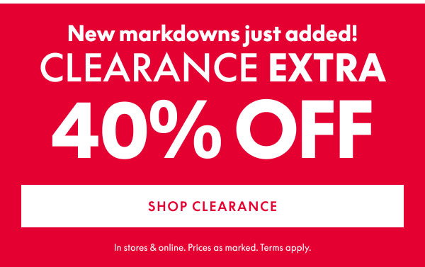 40% Off Clearance
