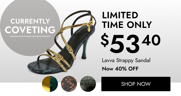 CURRENTLY COVETING LIMITED TIME ONLY $ 35 60 Aloud Ankle Wrap Sandal Now 60% OFF SHOP NOW