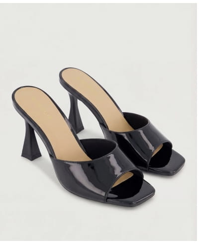 Shop Open Square Toe Spool Heel Mule Sandals