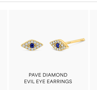 Pave Diamond Evil Eye Earrings