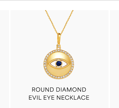 Round Diamond Evil Eye Necklace