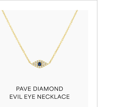 Pave Diamond Evil Eye Necklace