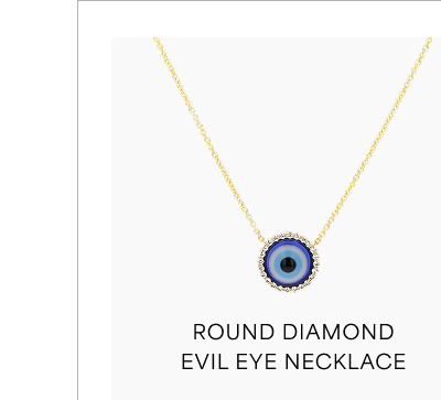 Round Diamond Evil Eye Necklace