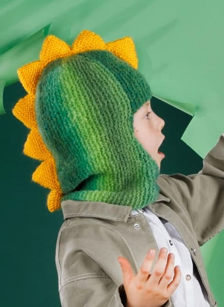 Caron Knit Dino Helmet Pattern FREE