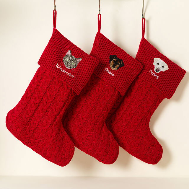 Custom Pet Embroidered Stocking
