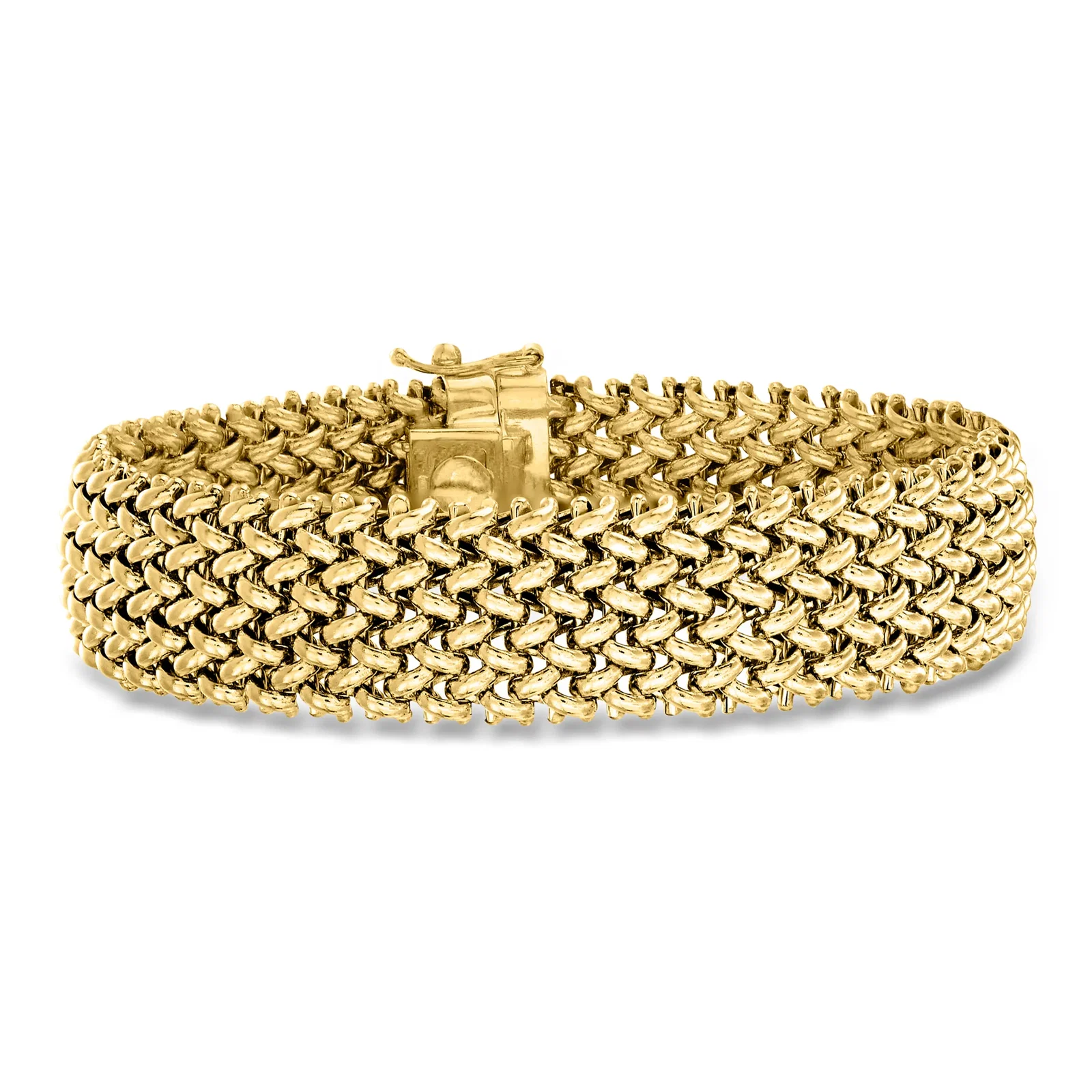 Shop Italian 14kt Yellow Gold Riso-Link Bracelet - 7-inch