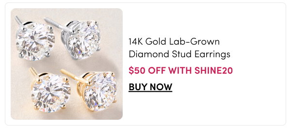 Peace Jewelers 14K Gold Lab-Grown Diamond Stud Earrings – $50 OFF WITH SHINE20