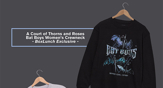 A Court of Thorns and Roses Bat Boys Women's Crewneck. BoxLunch Exclusive!