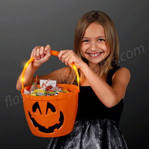 LED Handle Pumpkin Bucket