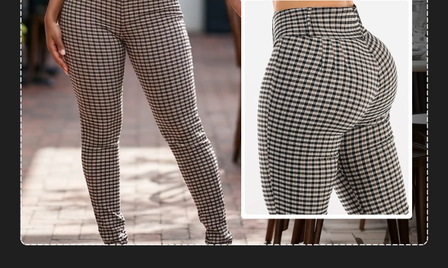 Satin Levantacola Plaid Pants Look