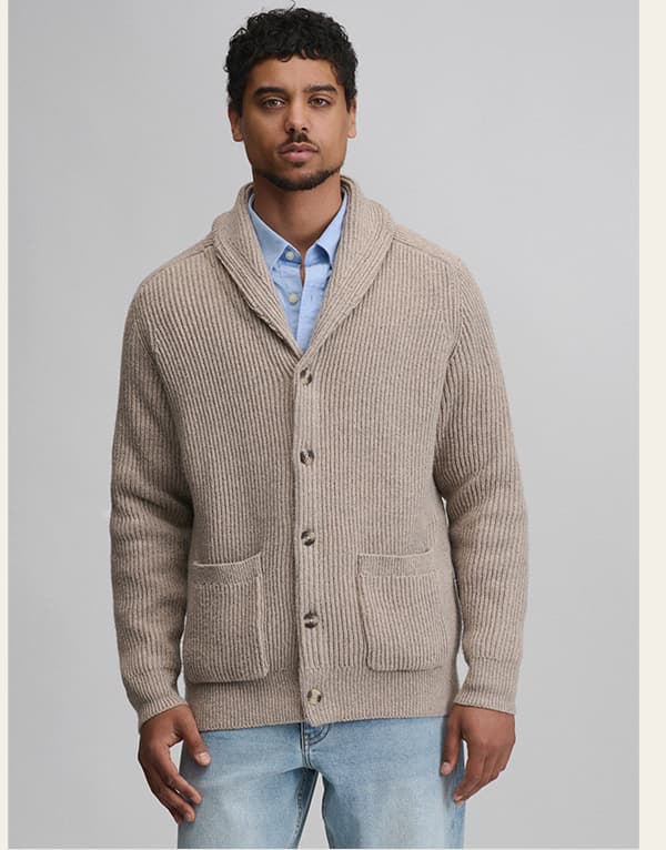 Men's Fletcher Bay Shawl Collar Cardigan Sweater