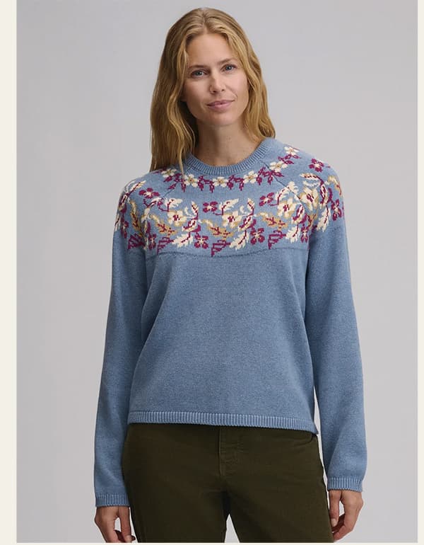 Women's Placed Intarsia Sweater