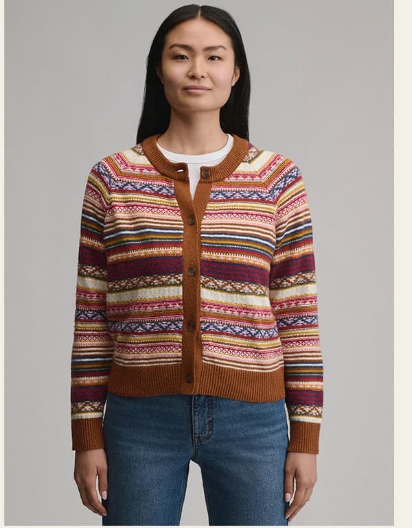 Women's Signature Cardigan Sweater - Stripe