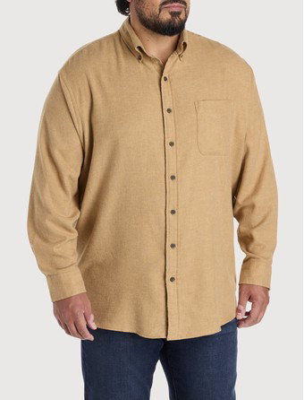 Solid Flannel Sport Shirt