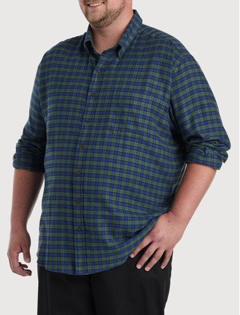 Small Plaid Flannel Sport Shirt