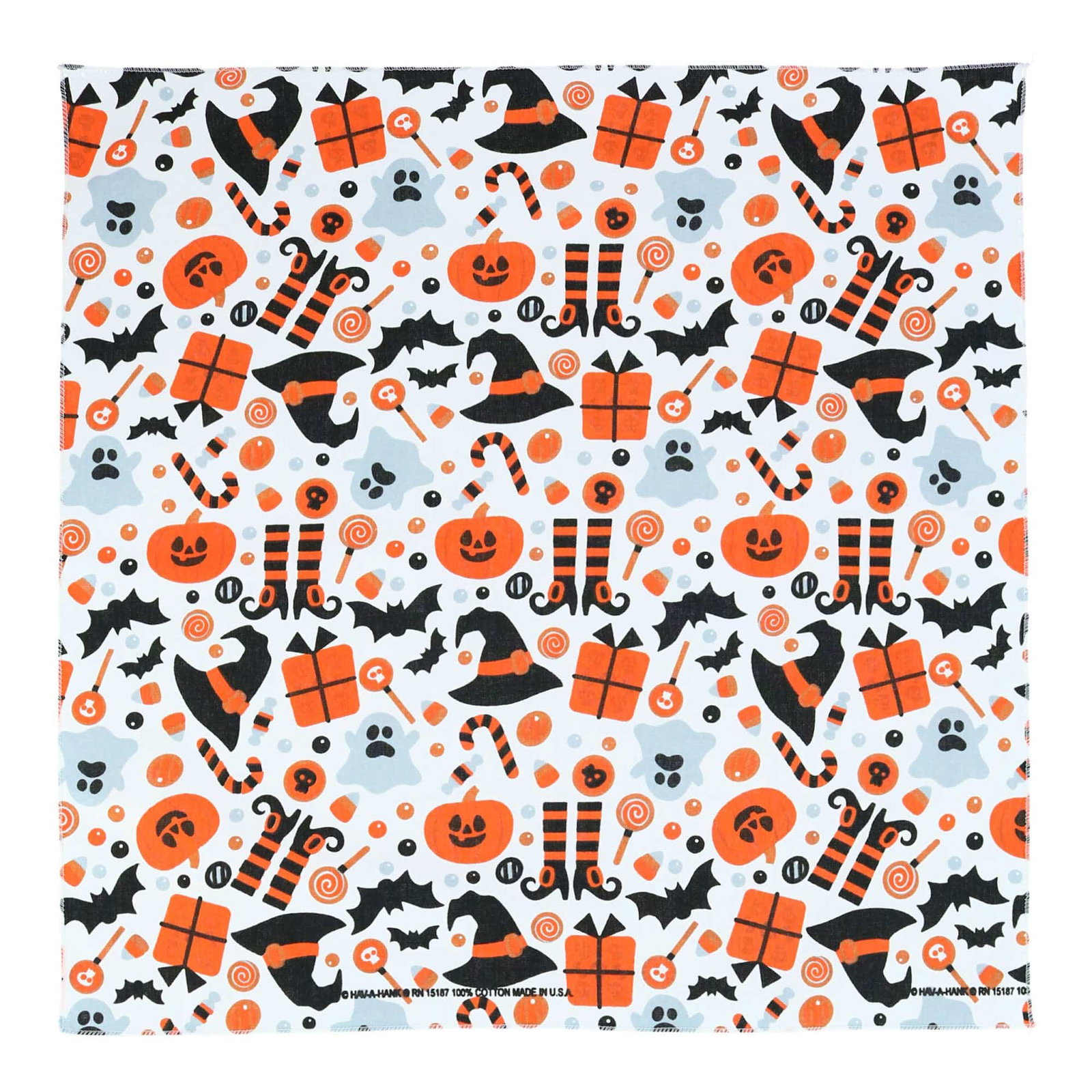 Image of CTM® Witches and Hats Halloween Print Holiday Bandana