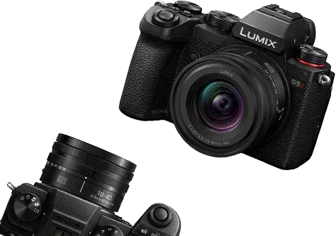 Save on Panasonic Lumix S5D with 18-40mm f4.5-6.3 Lens.