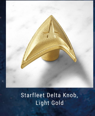 Starfleet Delta Knob, Light Gold