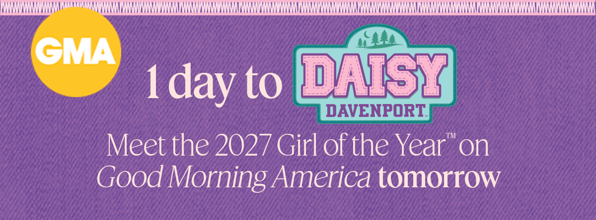 1 day to daisy! meet the 2027 Girl of the year on good morning america September 17.