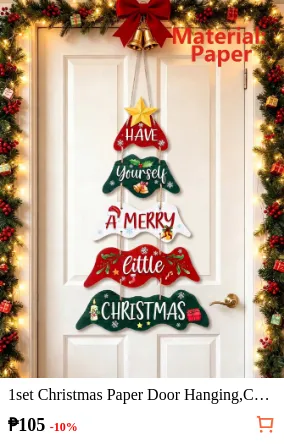 1set Christmas Paper Door Hanging...
