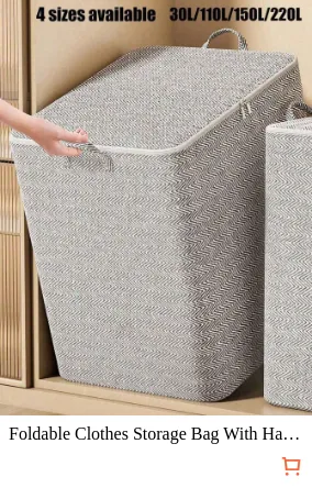 Foldable Clothes Storage Bag With...
