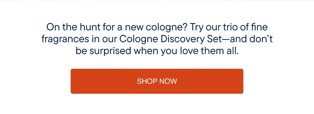 Shop now. Trio of fragrances in the cologne discovery set