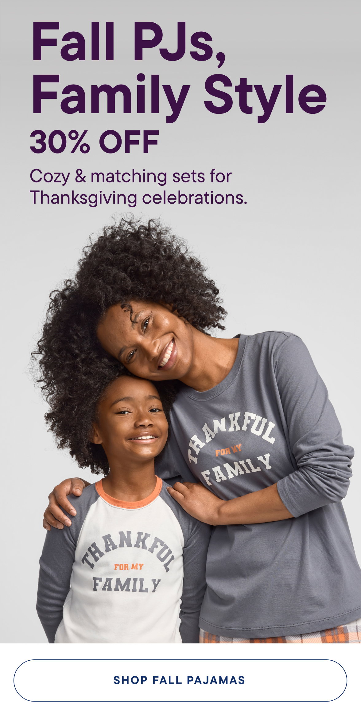 30% off Fall Pajamas