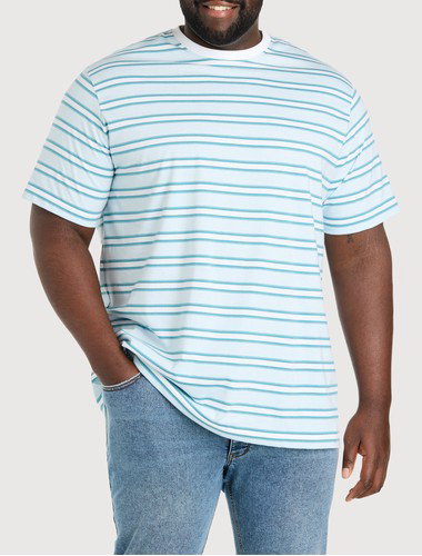 Moisture-Wicking Striped T-Shirt