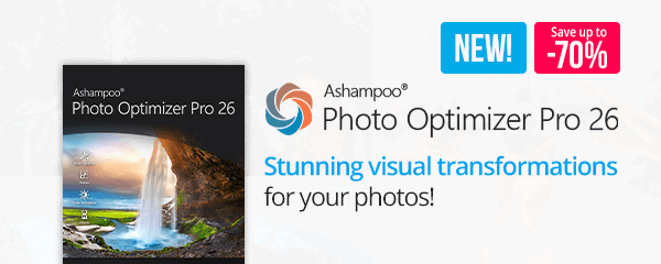 Ashampoo® Photo Optimizer Pro 26 | Brilliant photos in a single click