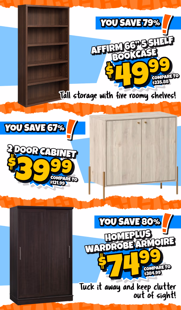 Bookshelf, storage, and armoire