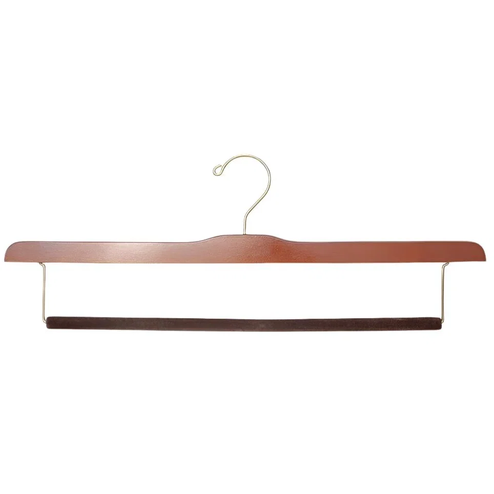 Image of Luxury Wooden Felted Trouser Bar Hanger (Set of 5)