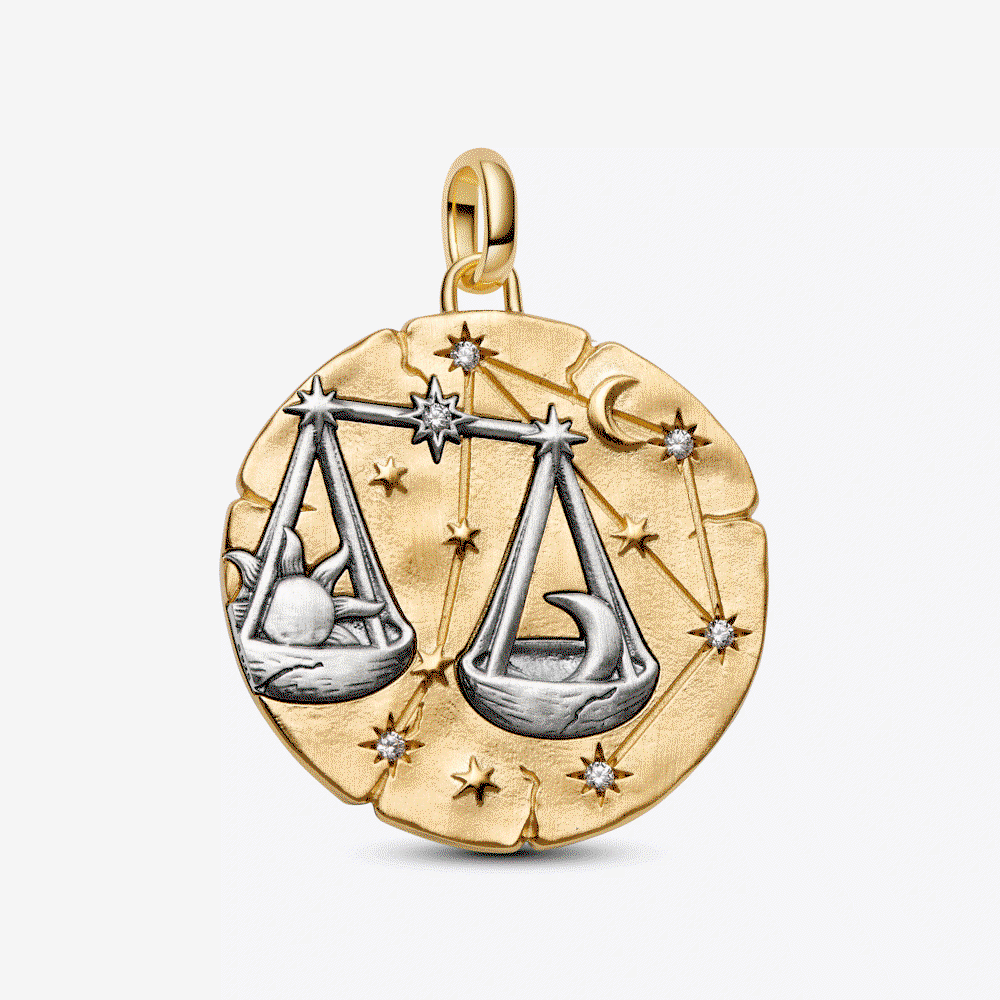 Libra Zodiac Medallion Charm
