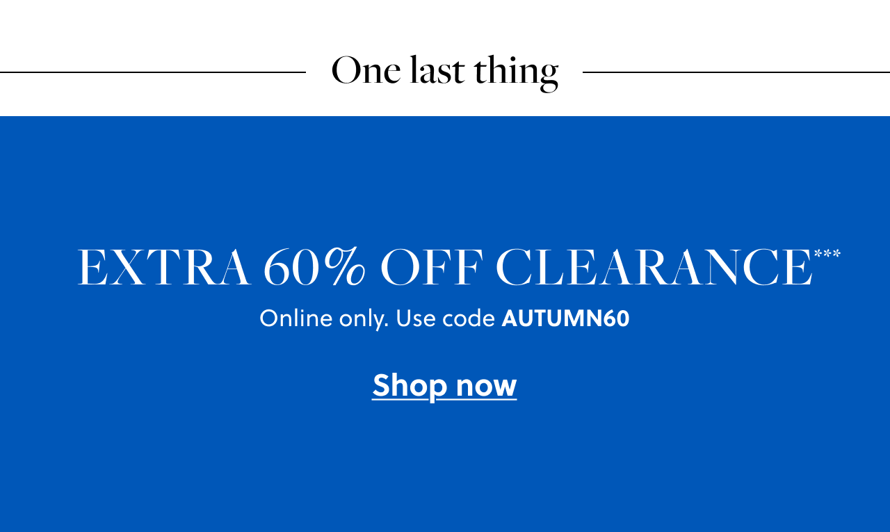 60 off clearance