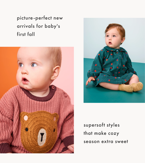 picture-perfect new arrivals for baby's first fall