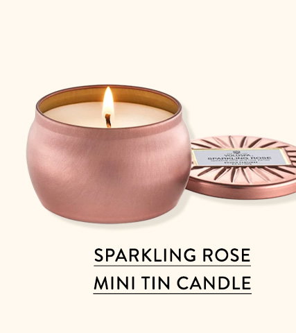 Sparkling Rose Mini Tin Candle 
