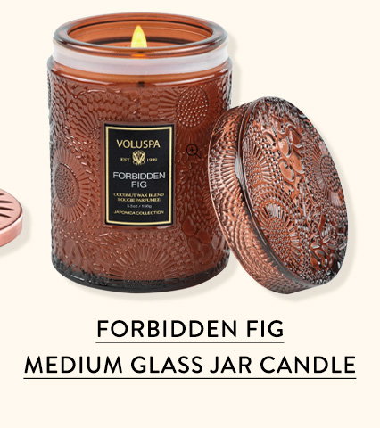 Forbidden Fig Medium Glass Jar Candle 